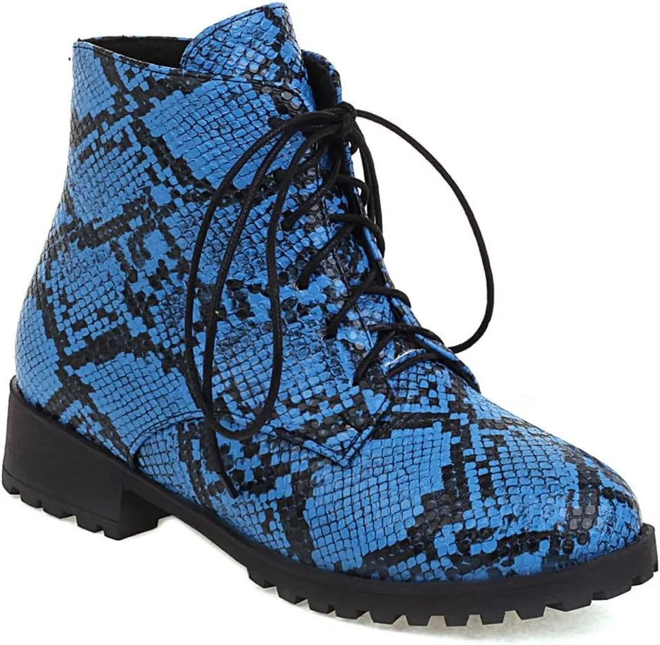 Flat Low Heels Lace Up Ankle Boots For Womens Casual Round Toe Suede Winter Dressy Short Booties