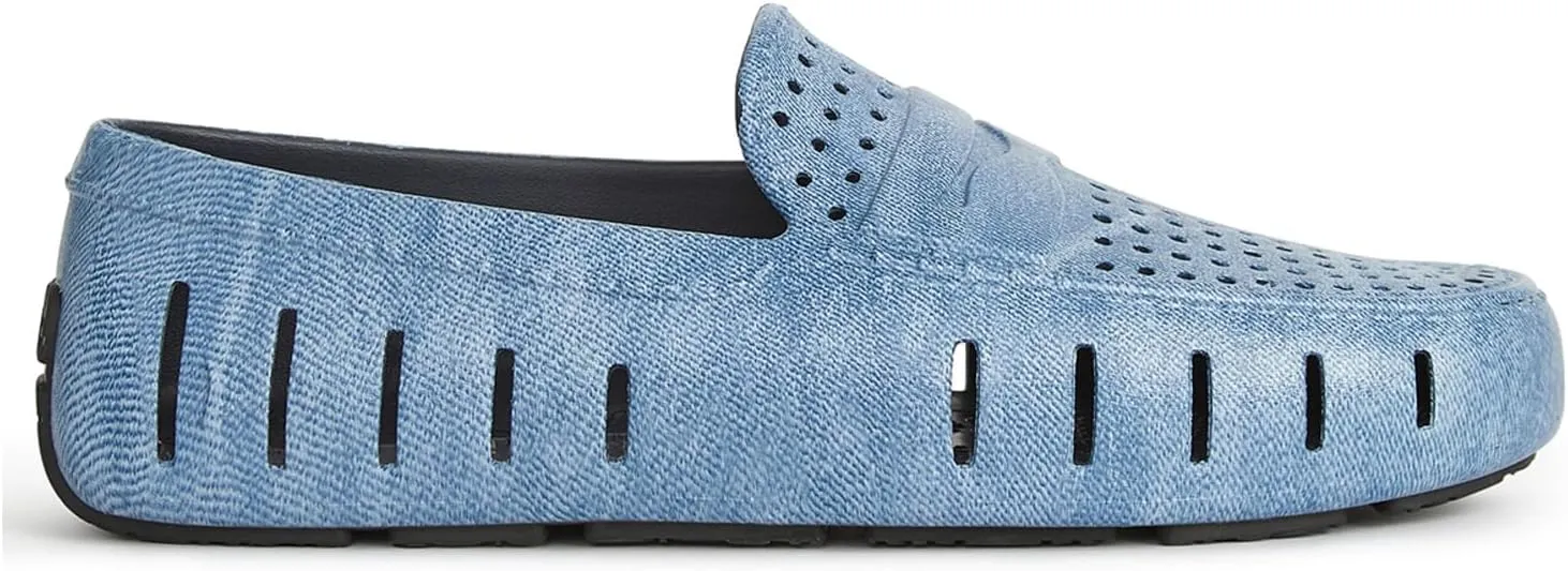 Floafers Men's Country Club Driver Print Boat Shoe