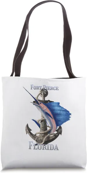 Fort Pierce Florida Swordfish Marlin Ocean Fishing Tote Bag