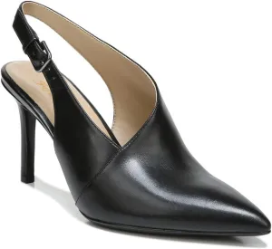 FOWT Spring Two Toned Patchwork Snakeskin Slingback Buckle Strap Black Pumps for Woman Elegant Pointed Toe 3 Inches High Heels Concise Casual Daily Dressy Shoes, US Size 4-16 M