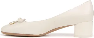Franco Sarto Women's Natalia Square Toe Block Heel Pump with Bow
