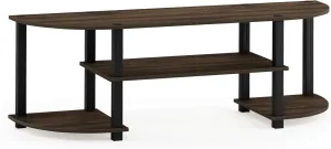 Furinno Turn-S-Tube Wide TV Entertainment Center, Columbia Walnut/Black