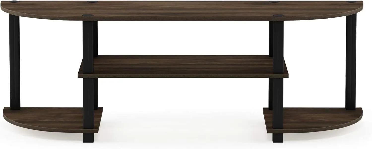 Furinno Turn-S-Tube Wide TV Entertainment Center, Columbia Walnut/Black