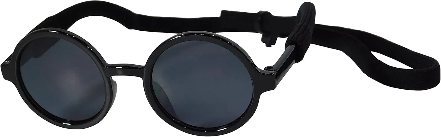 G001 Dog Cat Pet Costume Prop Round Sunglasses Medium Breeds 20-40 lbs (Black   Black)