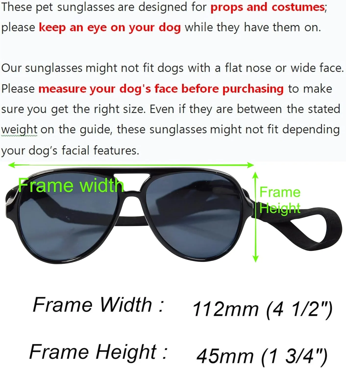 G010 Dog Pet Costume Prop Aviator Sunglasses Medium Breeds 20-40 lbs (2-Pack Black Black-Mirror)