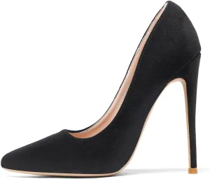 GENSHUO Women's 4.7 Inch Pumps Pointy Closed Toe Stiletto Sexy High Heels Slip on Porm Party Wedding Dress Shoes