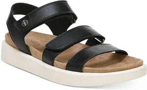Giani Bernini Womens Felicitty Leather Flat Ankle Strap Black 8.5 Medium (B,M)