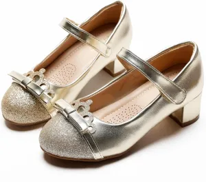 Girls Dress Shoes Low Heel School Girls Wedding Party Mary Jane Princess Pump Shoes
