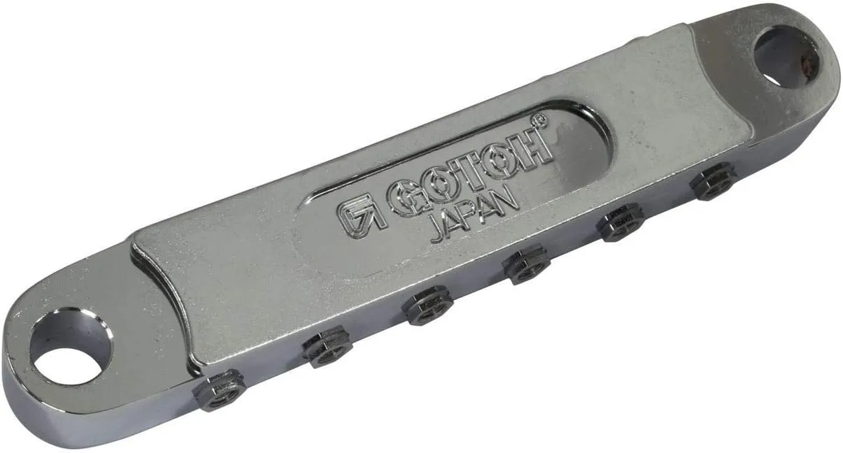 Gotoh GE103B-T Tune-O-Matic Style Guitar Bridge with Large Metic Stud Posts, Black