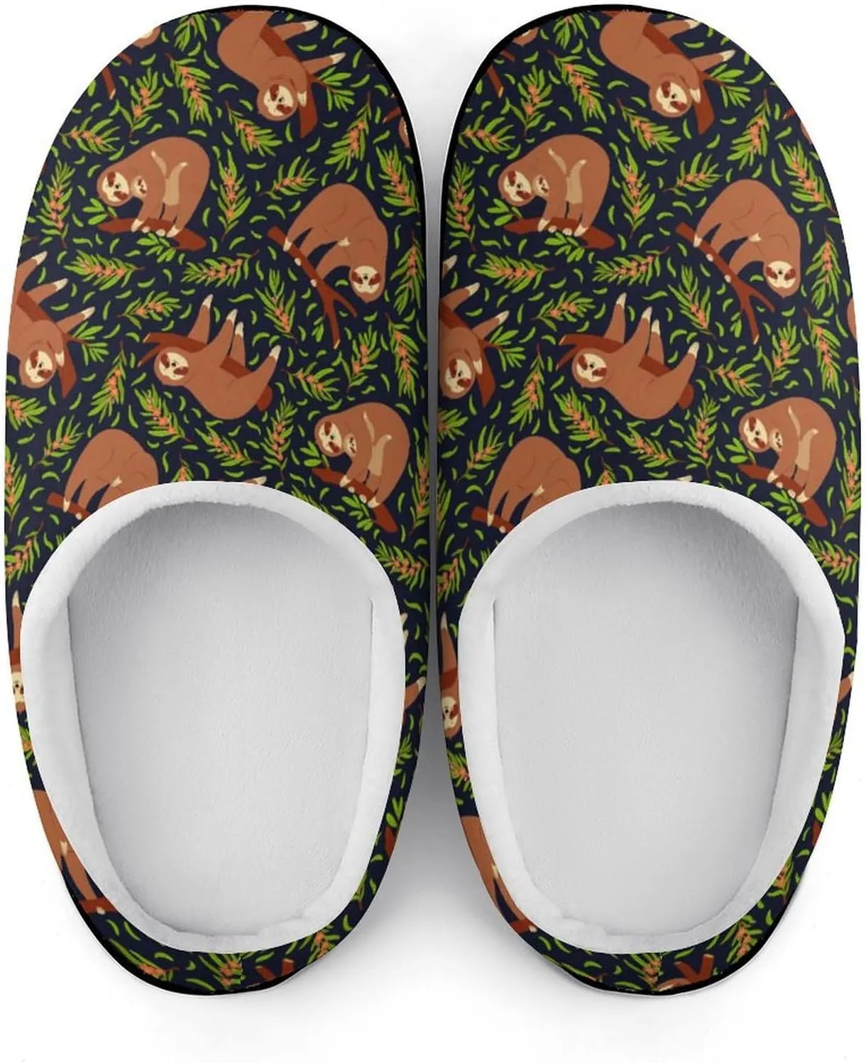 Halloween Green Eyes Black Birds Cats House Slippers For Woman Mens Memory Foam Bedroom Slippers Outdoor Slip-On Shoes