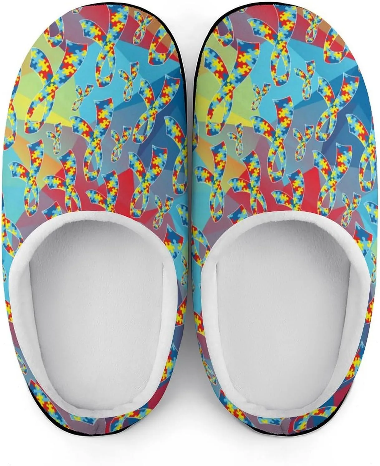 Halloween Party Green House Slippers For Woman Ladies Funny Memory Foam Bedroom Slippers Indoor Outdoor Slip-On Shoes