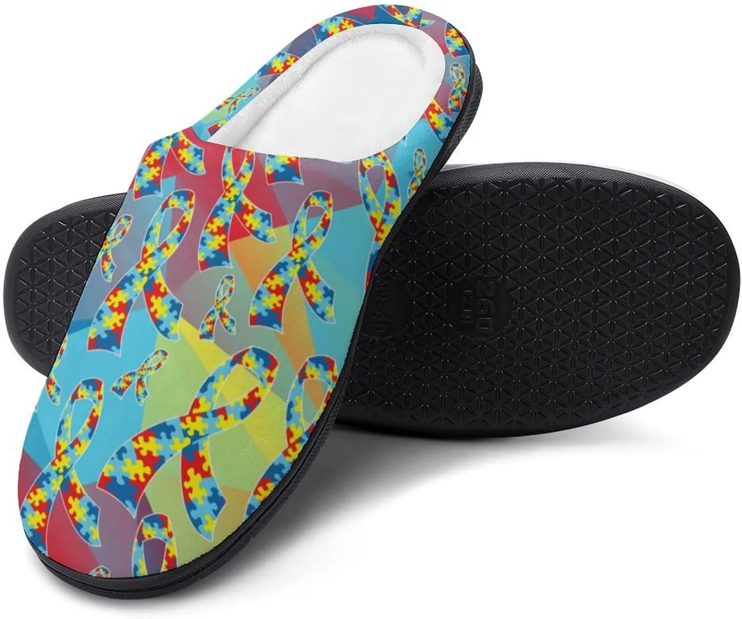 Halloween Party Green House Slippers For Woman Ladies Funny Memory Foam Bedroom Slippers Indoor Outdoor Slip-On Shoes