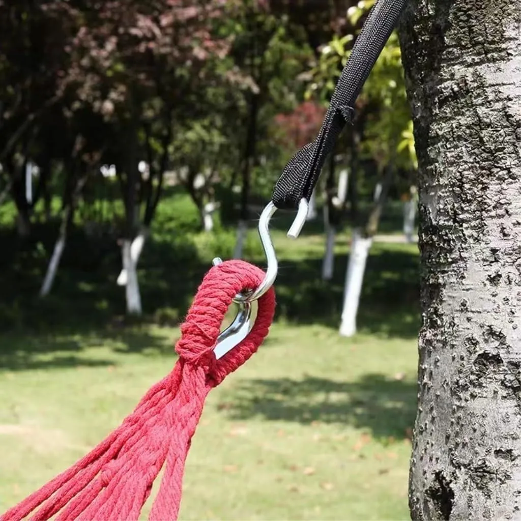 Hammock European and American Hammock Outdoor Folding Camping Woven Canvas Autumn Portable Hanging Chair Double Hammocks for Outside(C)