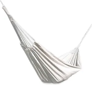 Hammock Outdoor Camping White Canvas Outdoor Hammock Solid Color 2 Meter Single and Double Hammock Outdoor Hammock Hammocks for Outside(200 * 150cm)