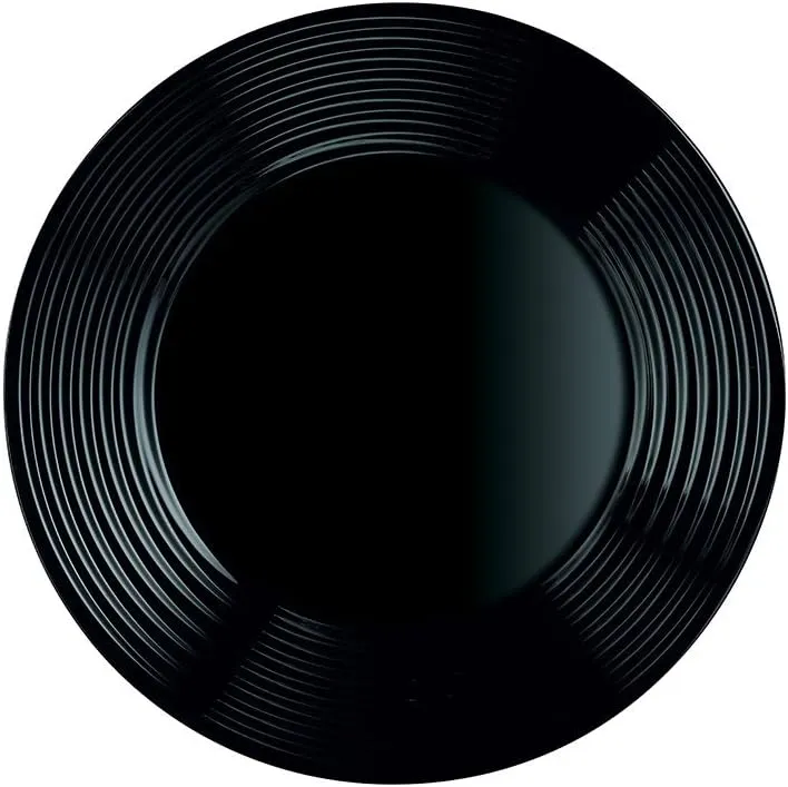 Harena Luminarc Glass, Black, 25聽x 25聽x 2.3聽cm Flat Plate