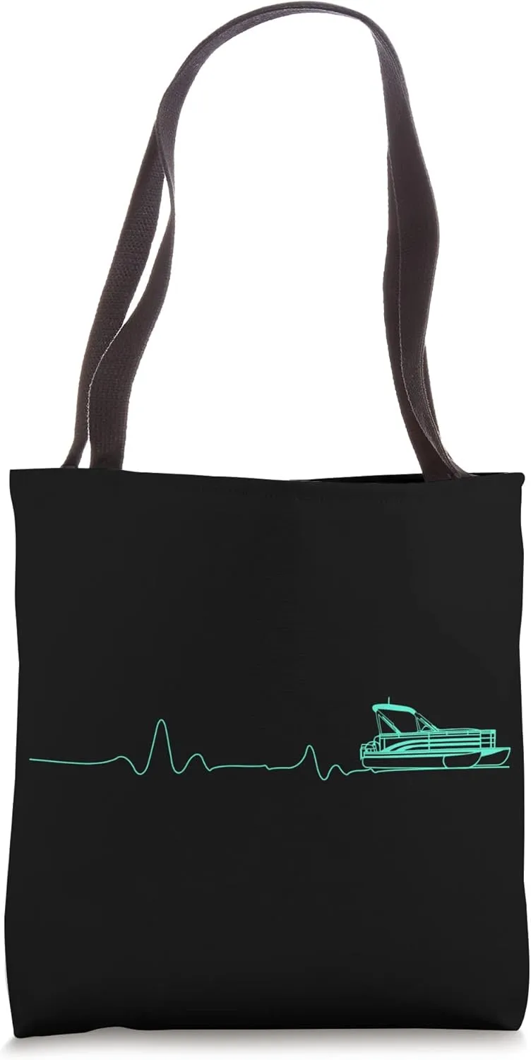 Heartbeat Pulse Pantoonboat Pontoon Boat Tote Bag