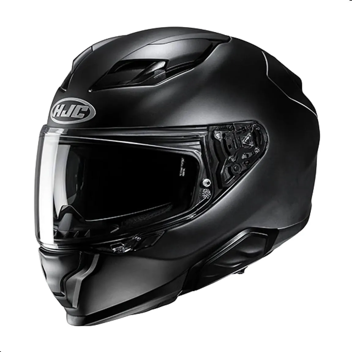 HJC F71 Solid Full Face Motorcycle Helmet with HJ-38 Pin-lock Shield, DOT Approved (Semi Flat Black, Large)
