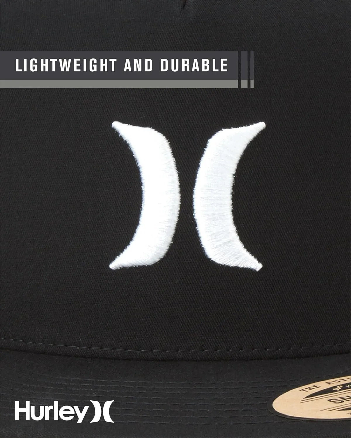 Hurley Men's Caps - Flat Brim Mesh Panel Baseball Cap Trucker Hat - Snap Back Hats for Men