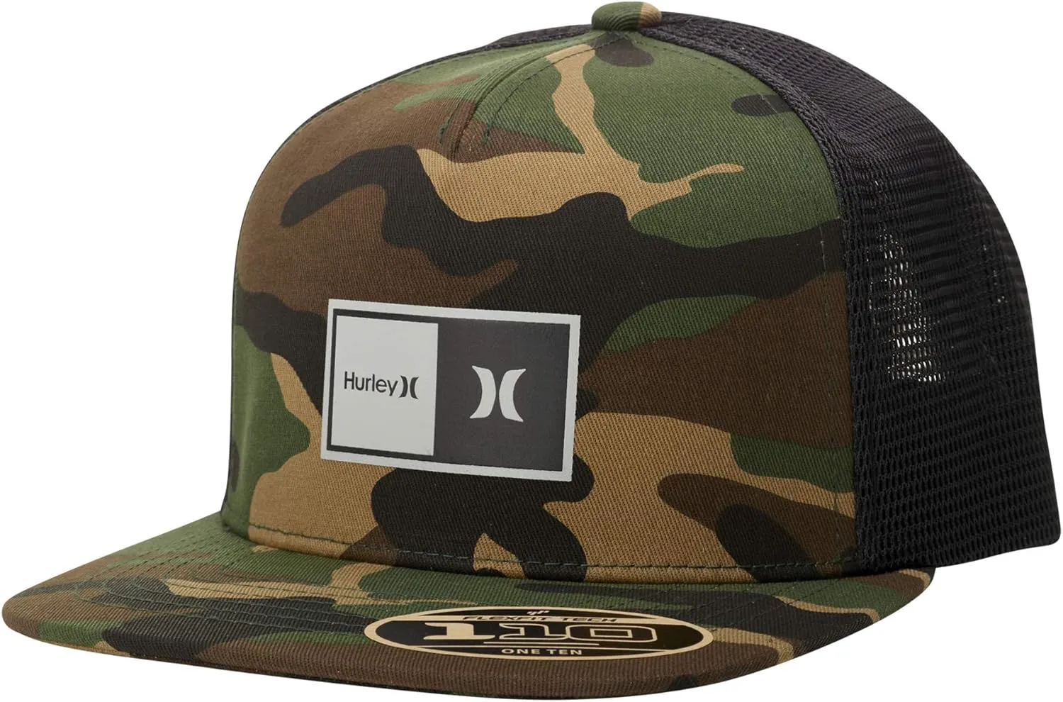 Hurley Mens Caps - Flat Brim Snapback Baseball Cap Standard Trucker Hats for Men