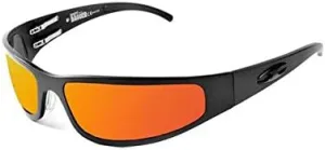 ICICLES Baby Bagger Orange Mirror Lens Sunglasses with Black Flat Frame