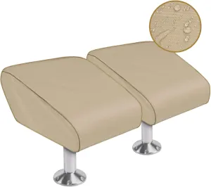 iCOVER Boat Folding Seat Cover - 600 Denier Canvas Waterproof Heavy-Duty Weather Resistant Material Trailerable Fishing Chair Covers