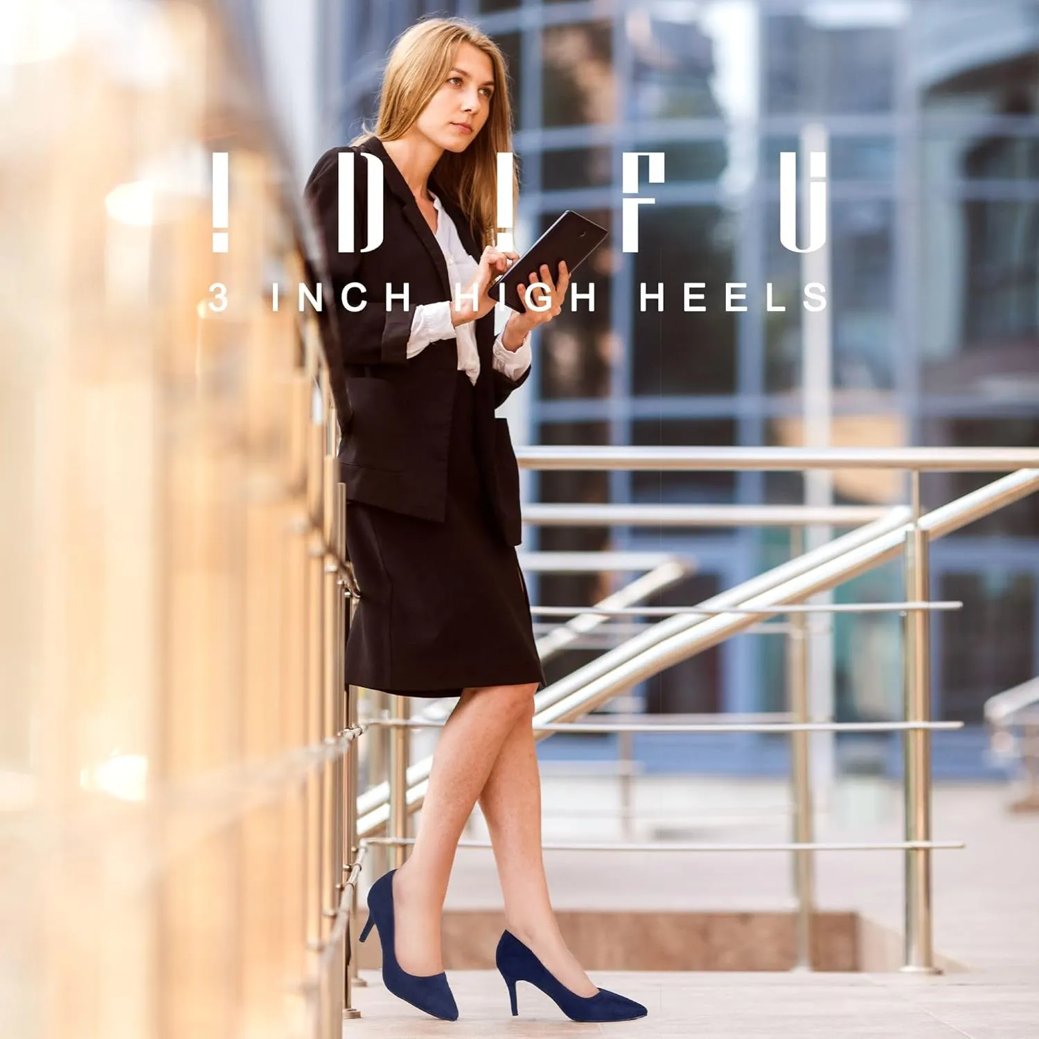 IDIFU IN3 High Heels Pumps Closed Toe Heels Women's Pumps Stiletto Pointed Toe Dress Shoes Wedding Prom Bridal Work Office Bride Bridesmaid Guest Trendy Dressy Fashion Comfortable Classic Pumps Shoes