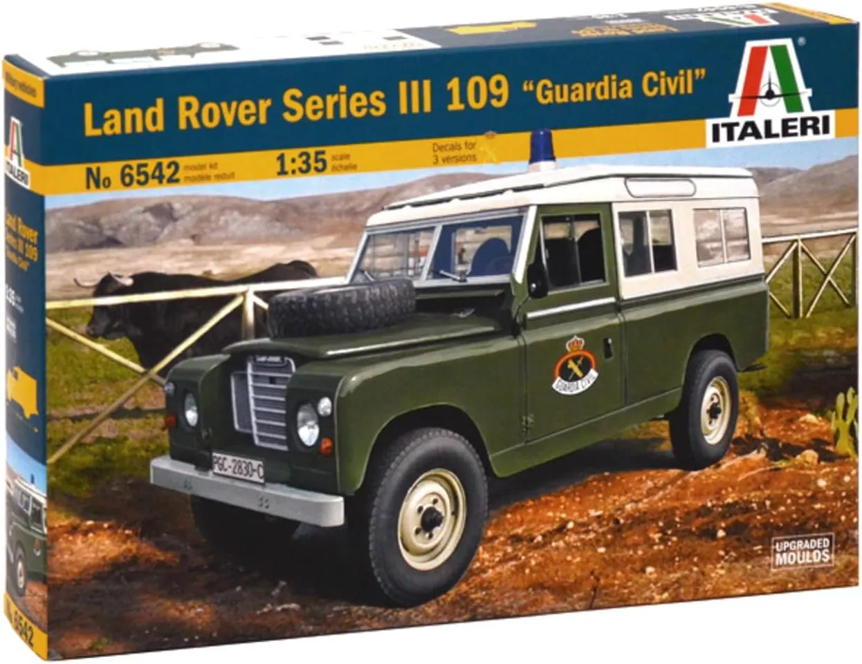 Italeri 6542S 1/35 Land Rover 109 Guardia Civil, Green,Orange,Silver,White