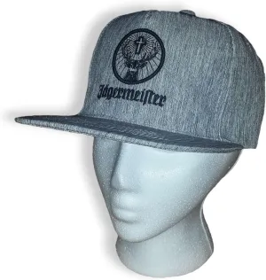 Jagermeister Skater Style Hat w/Flat Bill - Grey