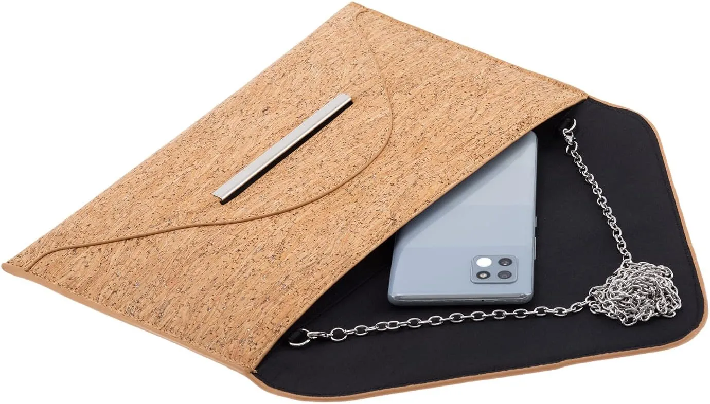 JNB Cork Envelope Flat Clutch