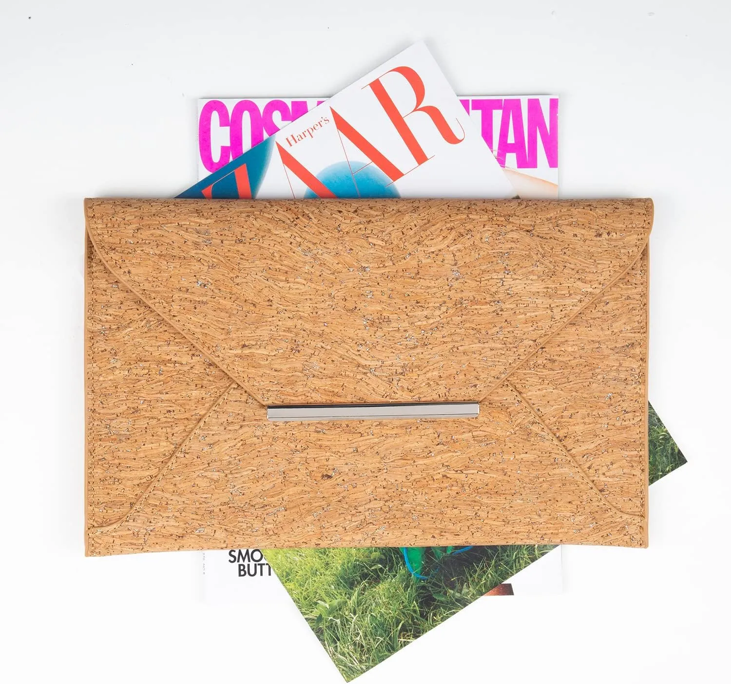 JNB Cork Envelope Flat Clutch