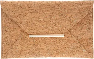 JNB Cork Envelope Flat Clutch