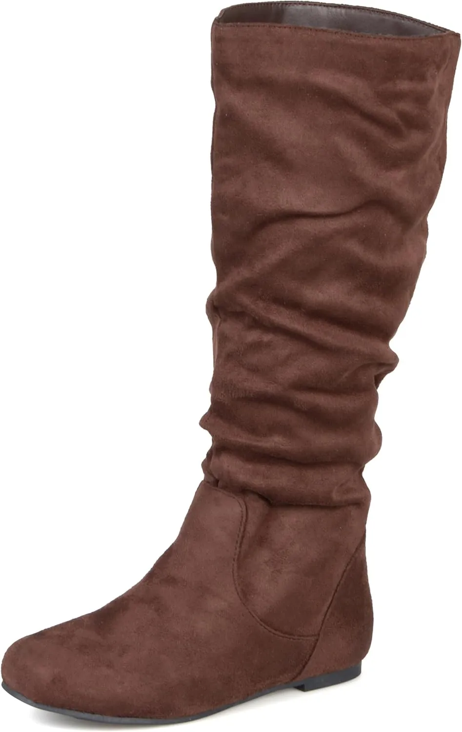 Journee Collection Womens Rebecca-02 Round Toe Riding Boots - 6 MED - Brown