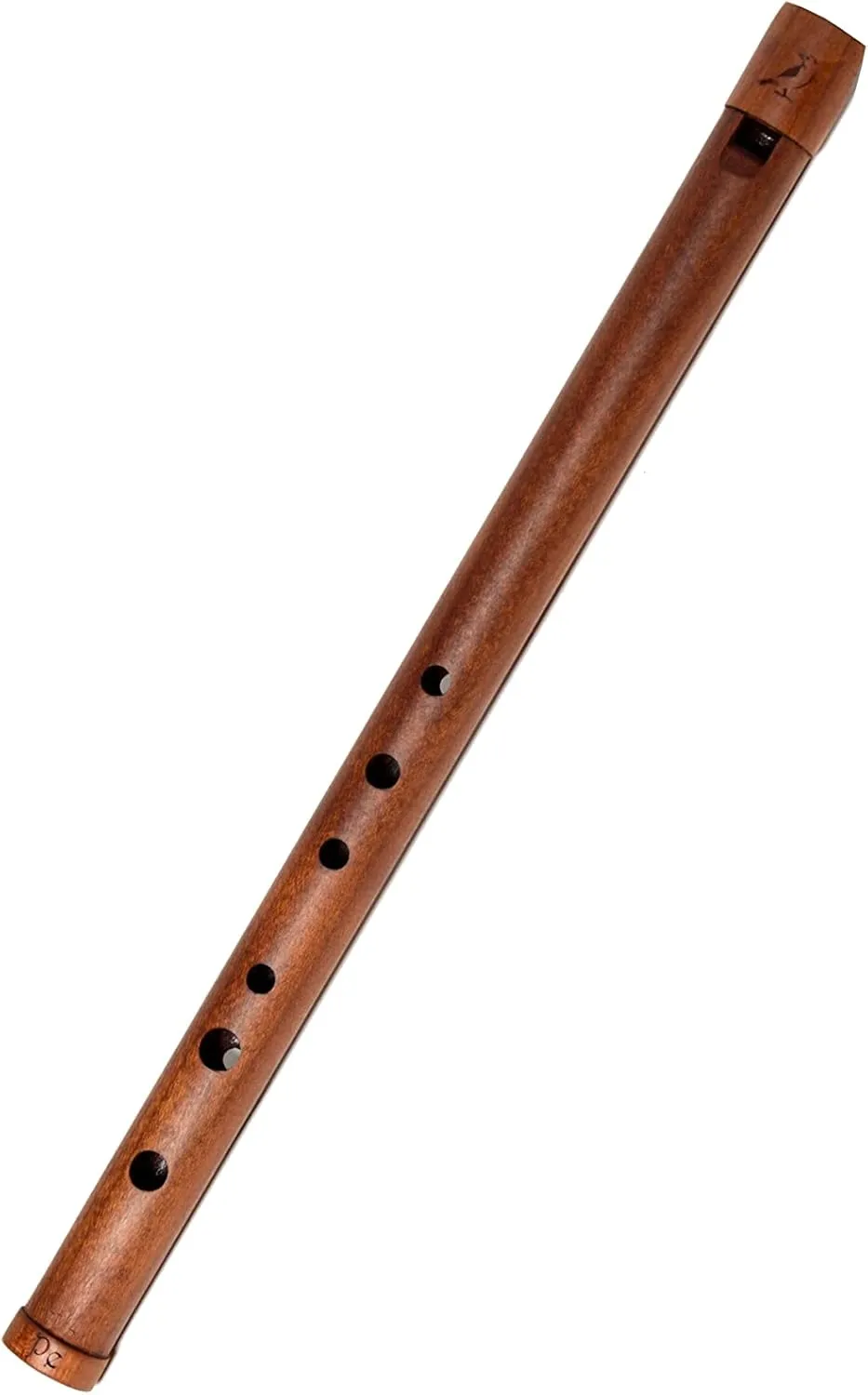 Key of D Whistle PD-01 Great Sound Hand Carved Fipple Flute (svirel) Flute Folk Wind Music Instrument Woodwind Handmade Brown