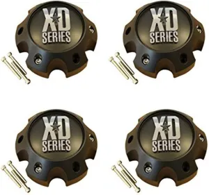 KMC XD 1079L145MB Set of 4 Matte Black Center Cap for 6X139.7