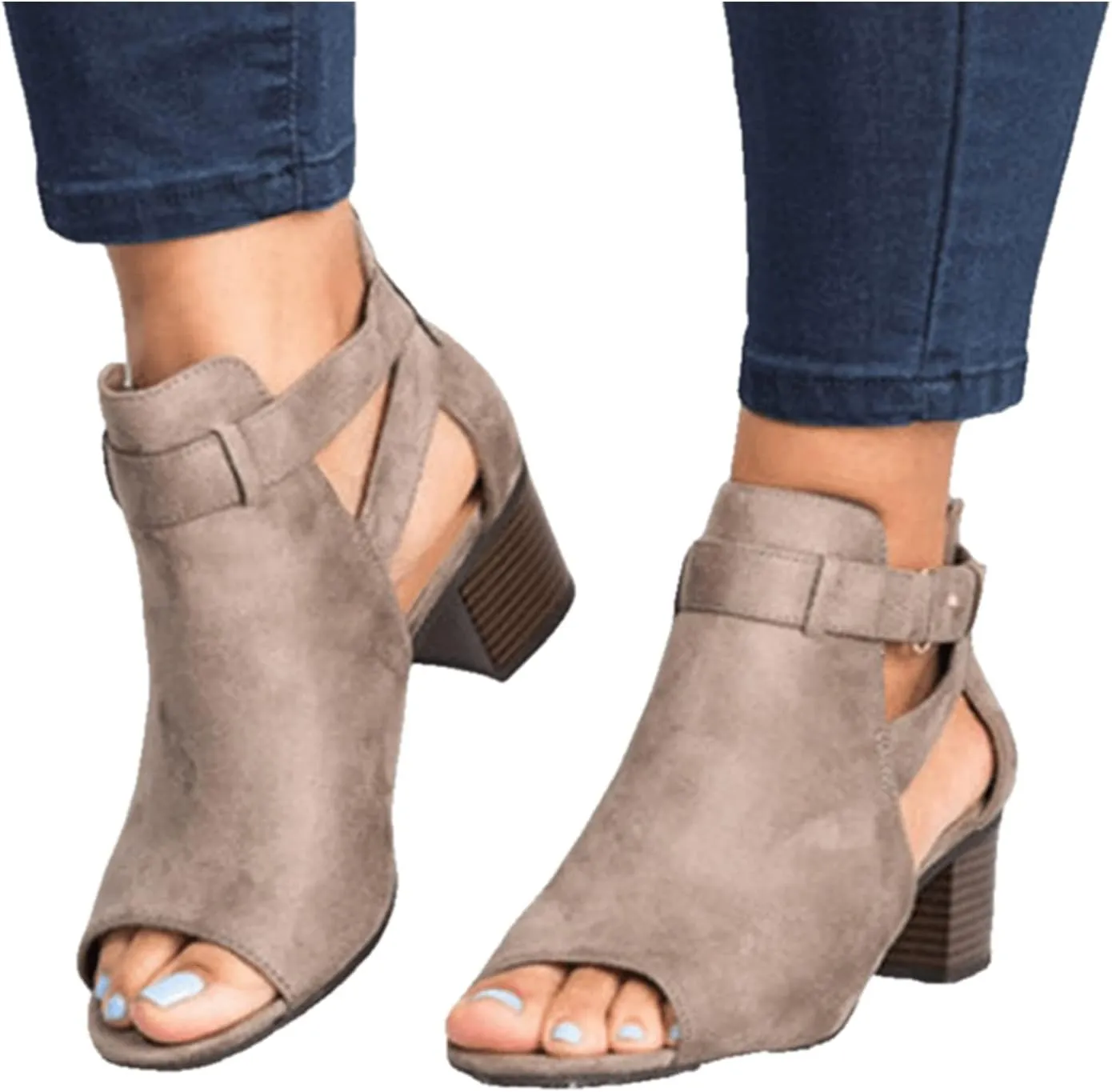 Ladmiple Summer Sandals for Women 2023 Comfy Platform Ankle Strap Slip On Wedge Sandal Open Toe Dressy High Heel Wedges