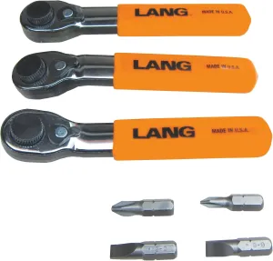 Lang Tools 5220 7-Piece Fine Tooth Bit Wrench Set , Black
