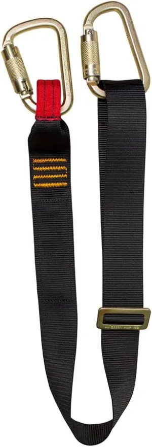 Lanyard with Auto Lock Carabiners, Adjustable, 4ft Black (TZP-16-6-4)