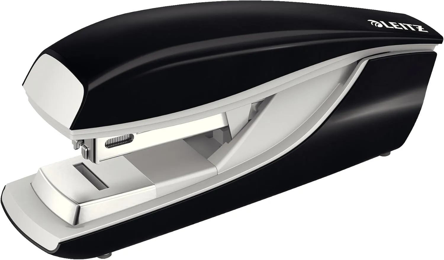 Leitz Stapler, 30 Sheet Capacity, Ergonomic Metal Body, Includes Staples, Flat Clinch, NeXXt Range, 55050095 - Black