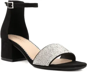 LONDON FOG Women's Nikki Low Two Piece Block Heel Dress Shoe Ladies Ankle Strap Pump Sandal