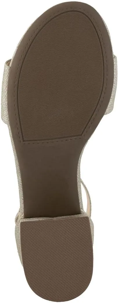 LONDON FOG Women's Nikki Low Two Piece Block Heel Dress Shoe Ladies Ankle Strap Pump Sandal