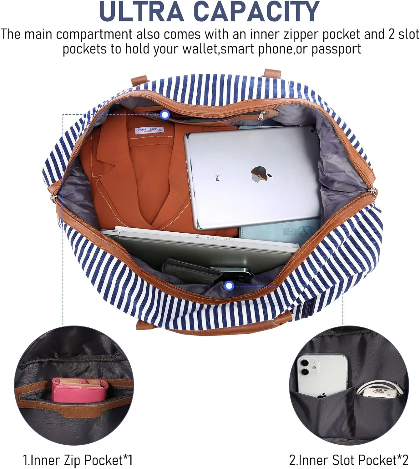 LOVEVOOK Canvas Travel Duffel Bag for Women, Carry on Overnight Bag, Large Capacity Weekender Tote Bag with Shoe Compartment