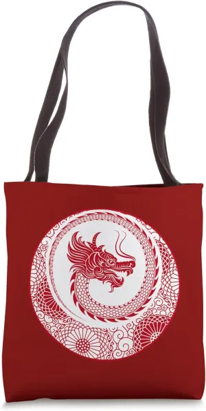 Lucky Money Red Envelope Dragon Year Ingot Zen - ART ON BACK Tote Bag