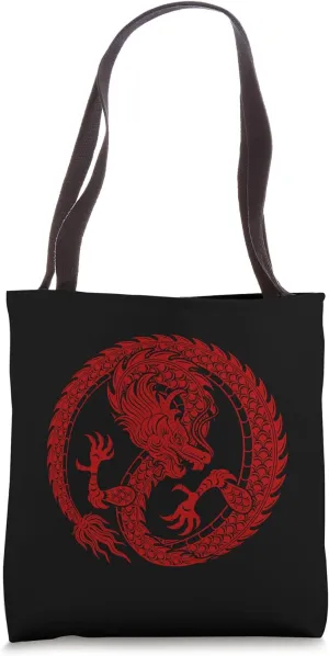 Lucky Money Red Envelope Dragon Year Ingot Zen - ART ON BACK Tote Bag