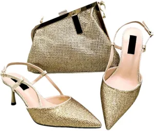 Luxury African Design Comfortable Low Heel Leather Slippers Casual Crossbody Bag Set