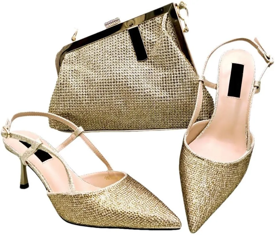 Luxury African Design Comfortable Low Heel Leather Slippers Casual Crossbody Bag Set