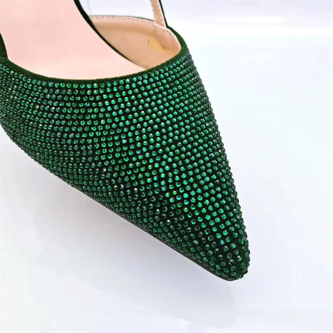 Luxury African Design Comfortable Low Heel Leather Slippers Casual Crossbody Bag Set
