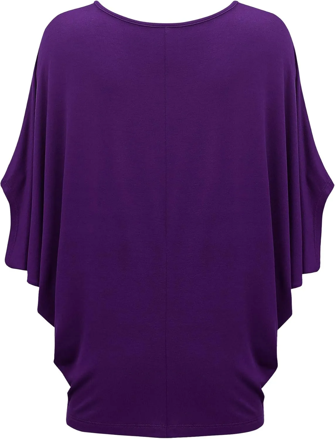 Made By Johnny Women's Scoop Neck Half Sleeve Batwing Dolman Top - Plus Size