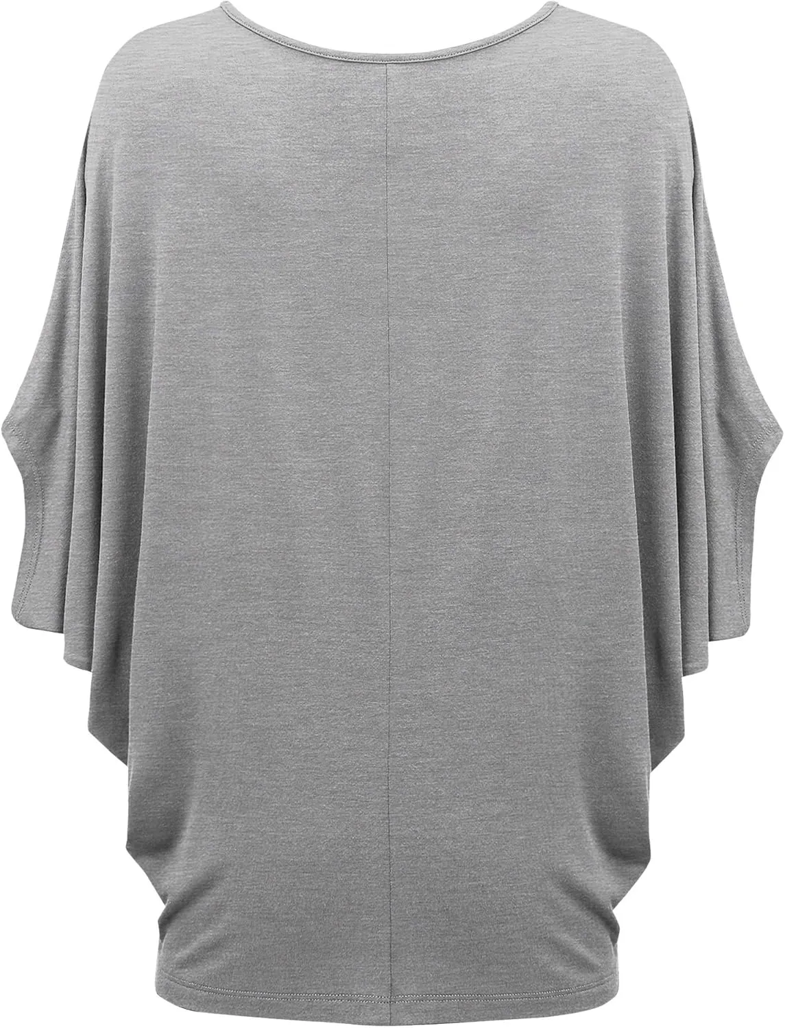 Made By Johnny Women's Scoop Neck Half Sleeve Batwing Dolman Top - Plus Size