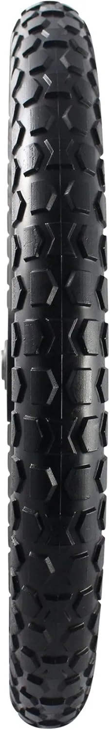 Marathon 2 PACK-92010-Flat Free Replacement Tire Assembly for Rubbermaid Big Wheel Carts-20, 2 PACK, Black