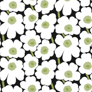 MARIMEKKO Black Pieni Unikko Peel & Stick Wallpaper (MKS4494)
